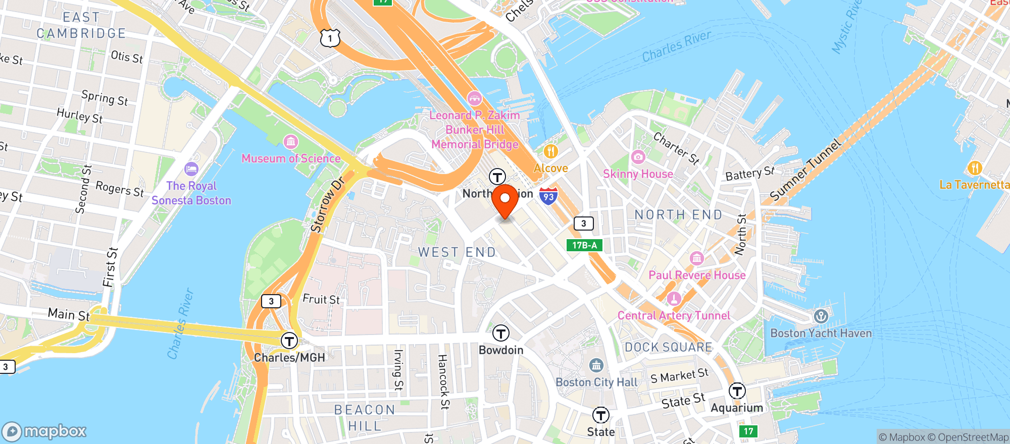 Map showing North Station Liquor