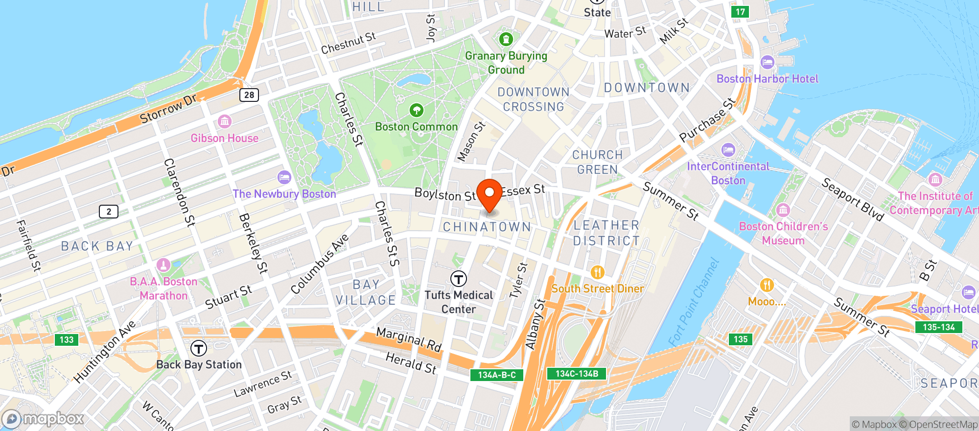 Map showing THE WILD DUCK