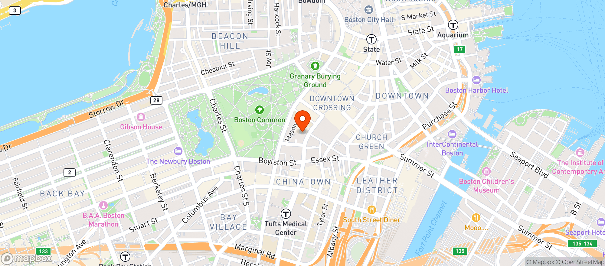 Map showing French Quarter