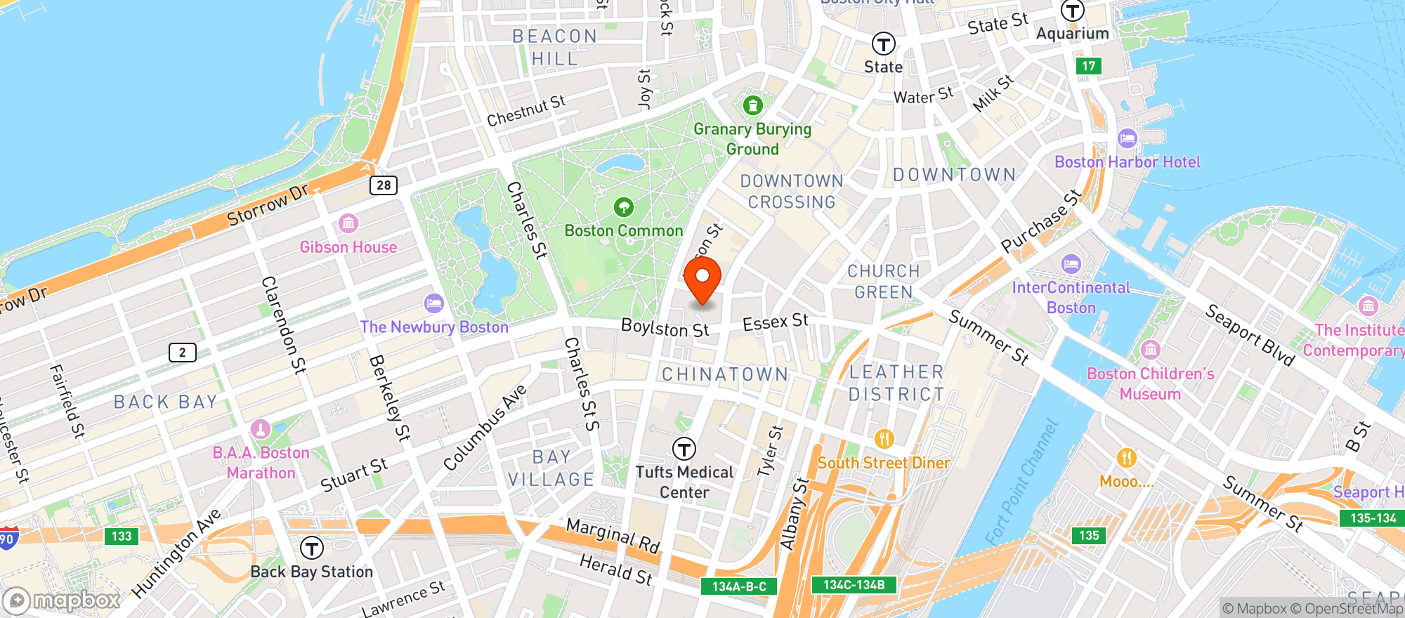 Map showing Amc Boston Common #2657