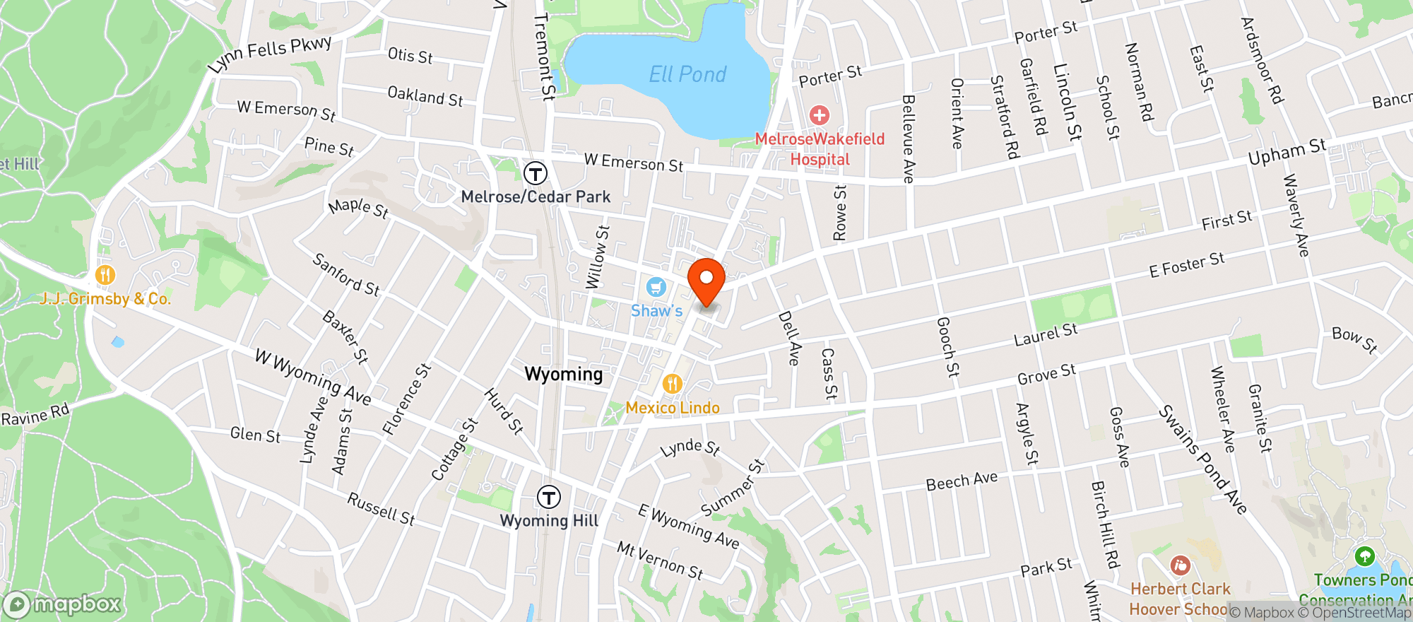Map showing Buckalew's General Store