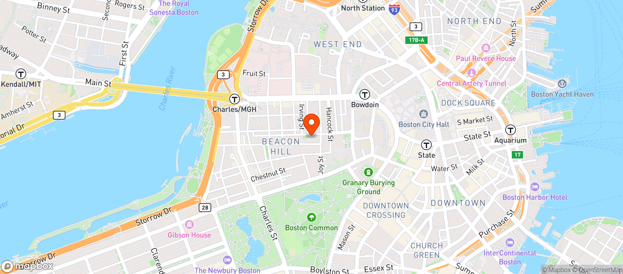 Map showing Beacon Capital Market