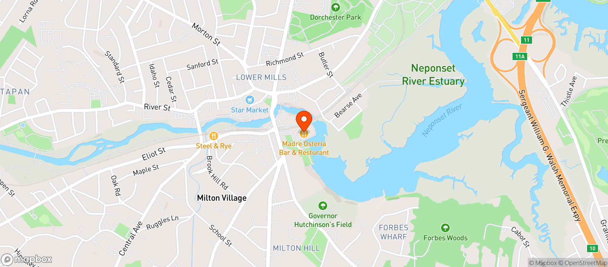 Map showing Madre Osteria & Bar