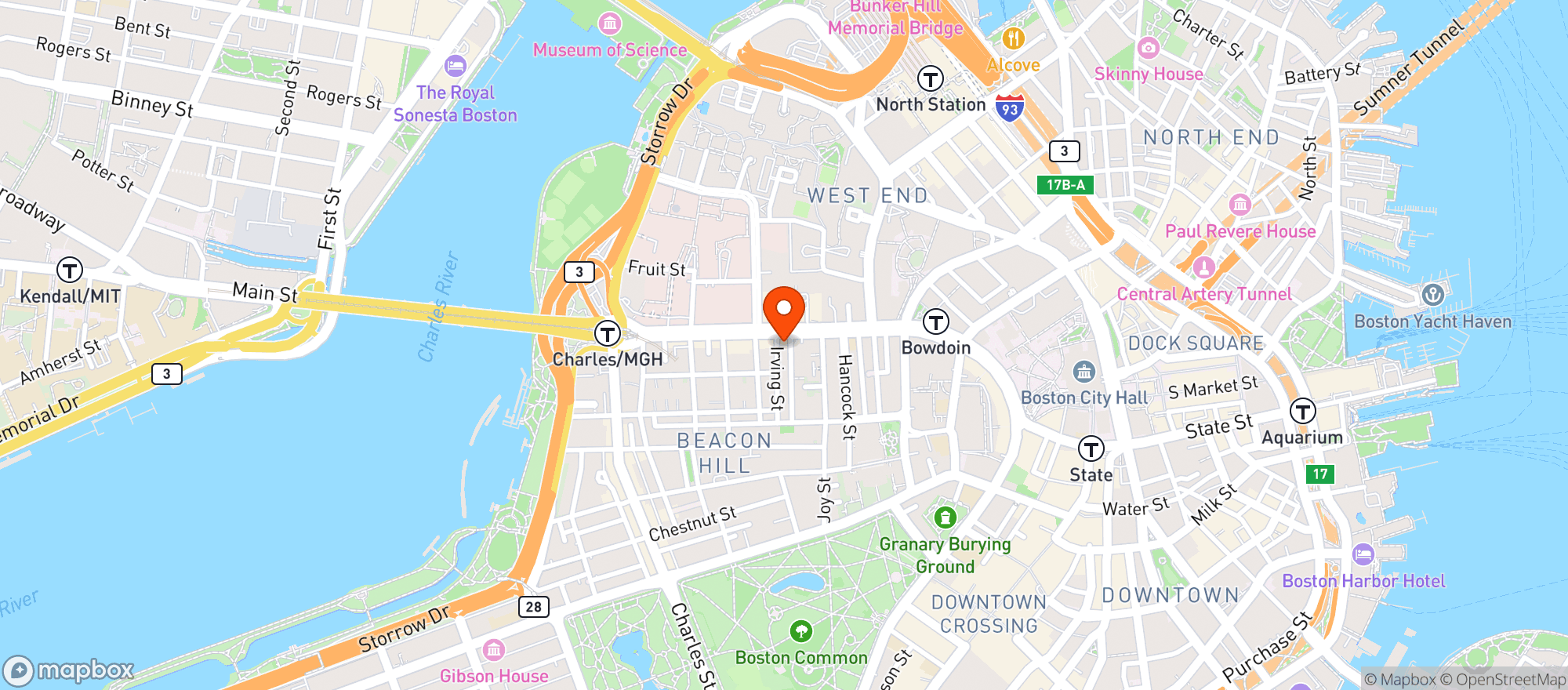 Map showing Simmons Liquors