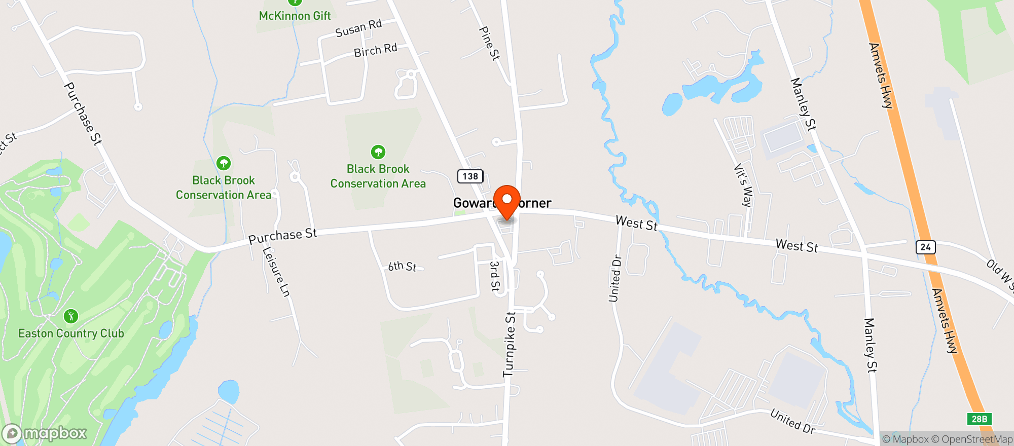 Map showing White Rose Pantry