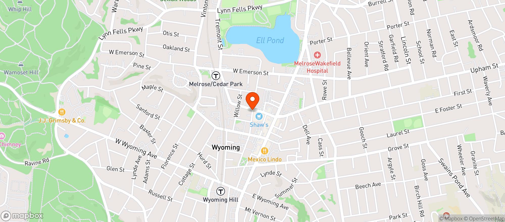Map showing Shaws - 03507 - Melrose