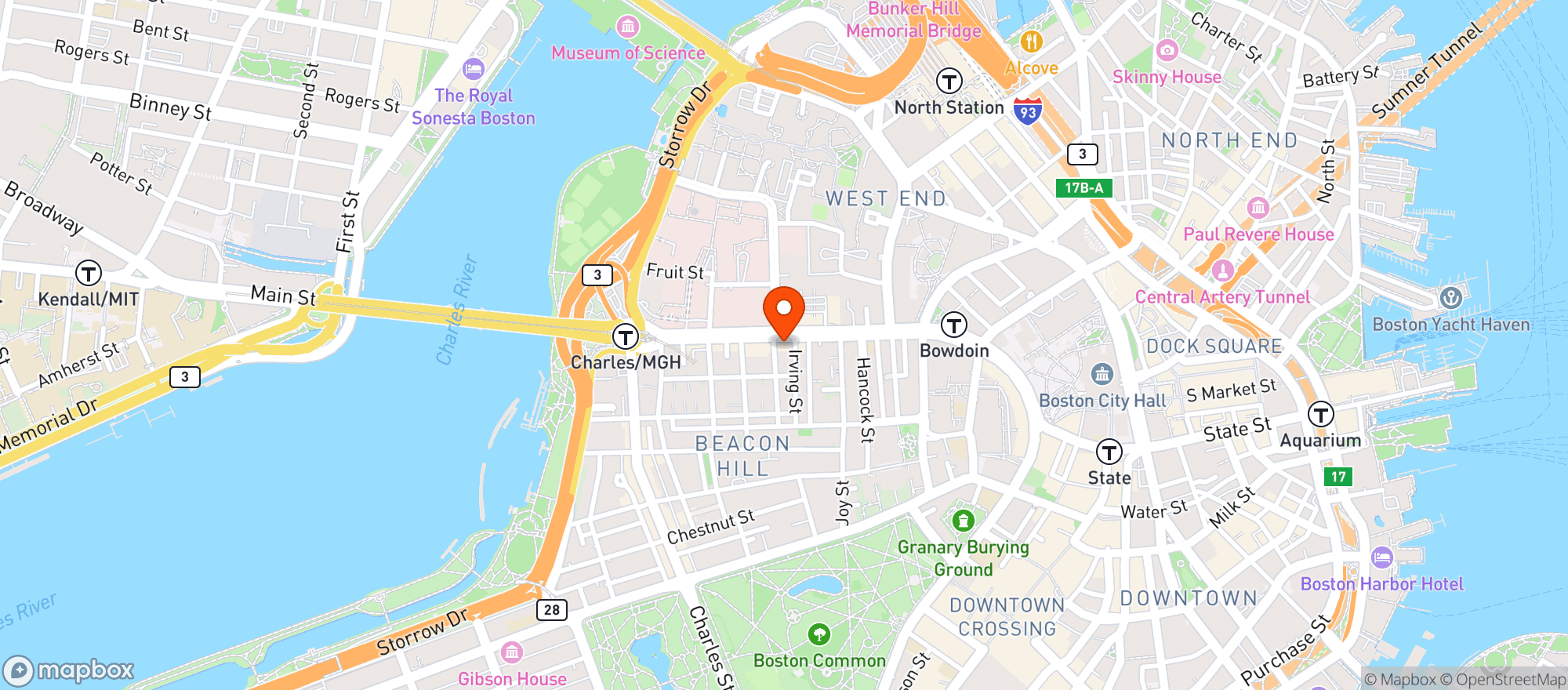 Map showing Hill Tavern