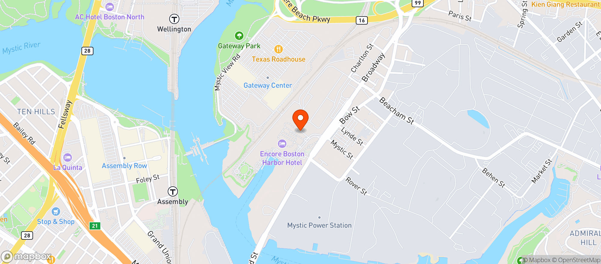 Map showing Encore