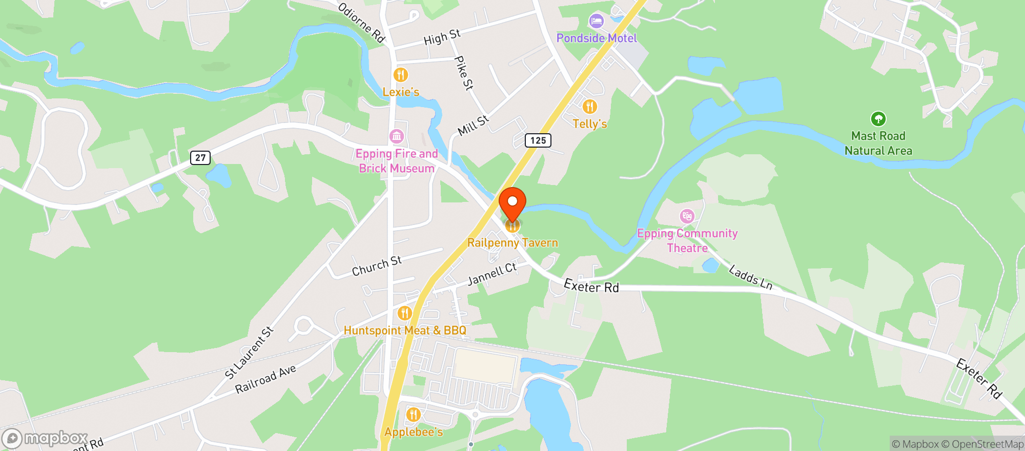 Map showing The Railpenny Tavern