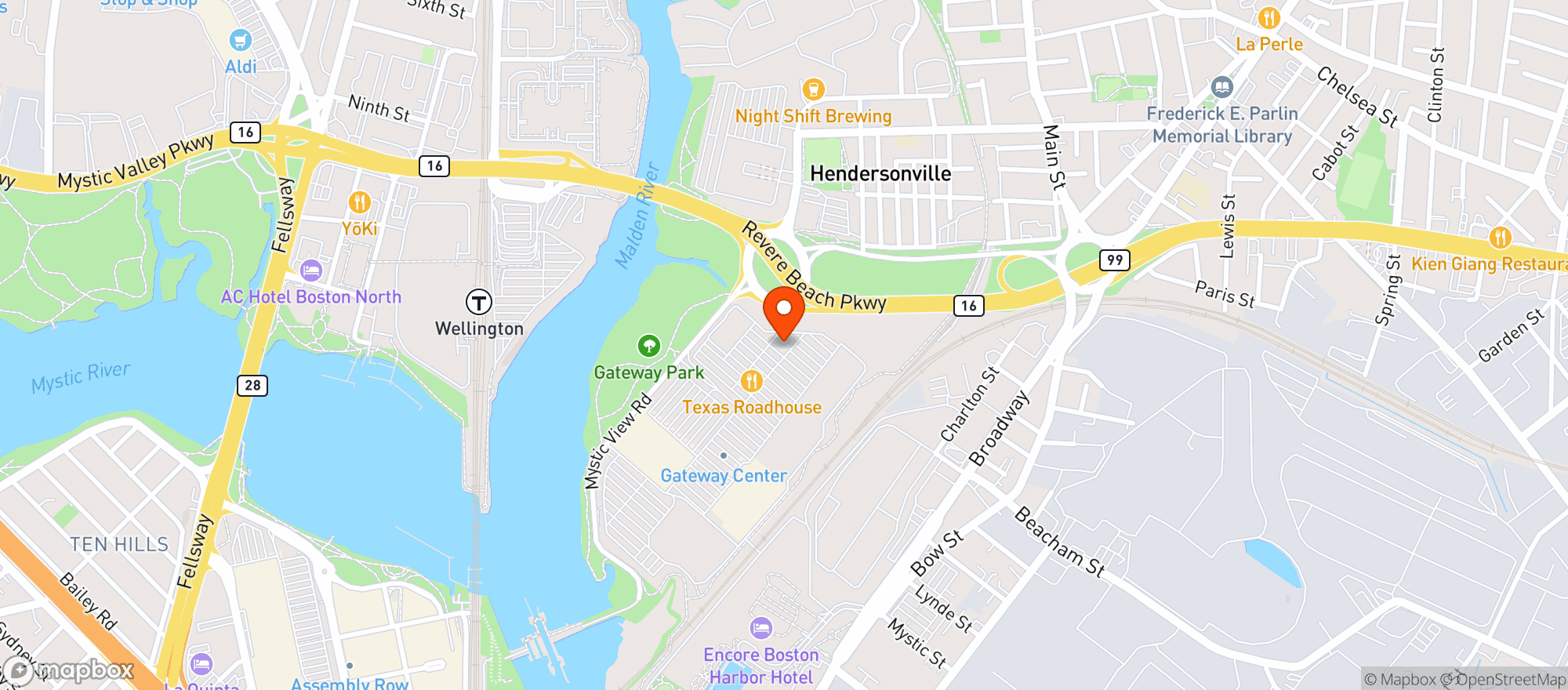 Map showing Tgi Fridays #4160