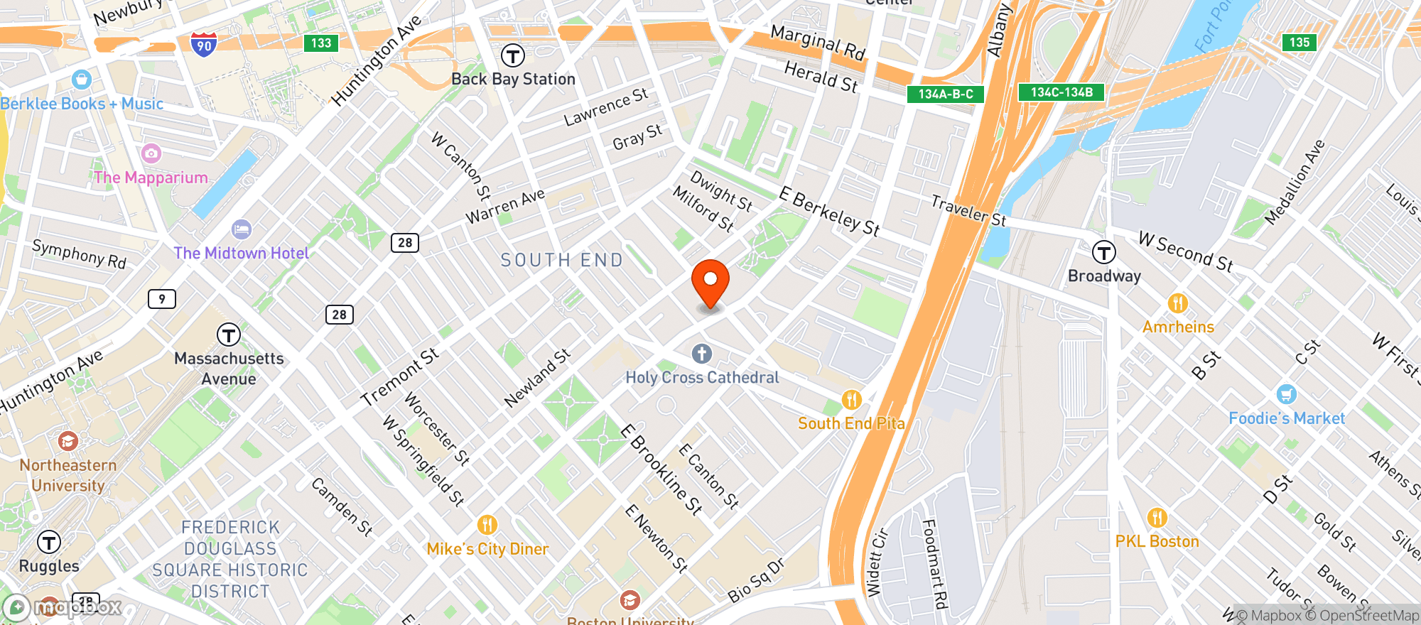 Map showing Burro Bar South End