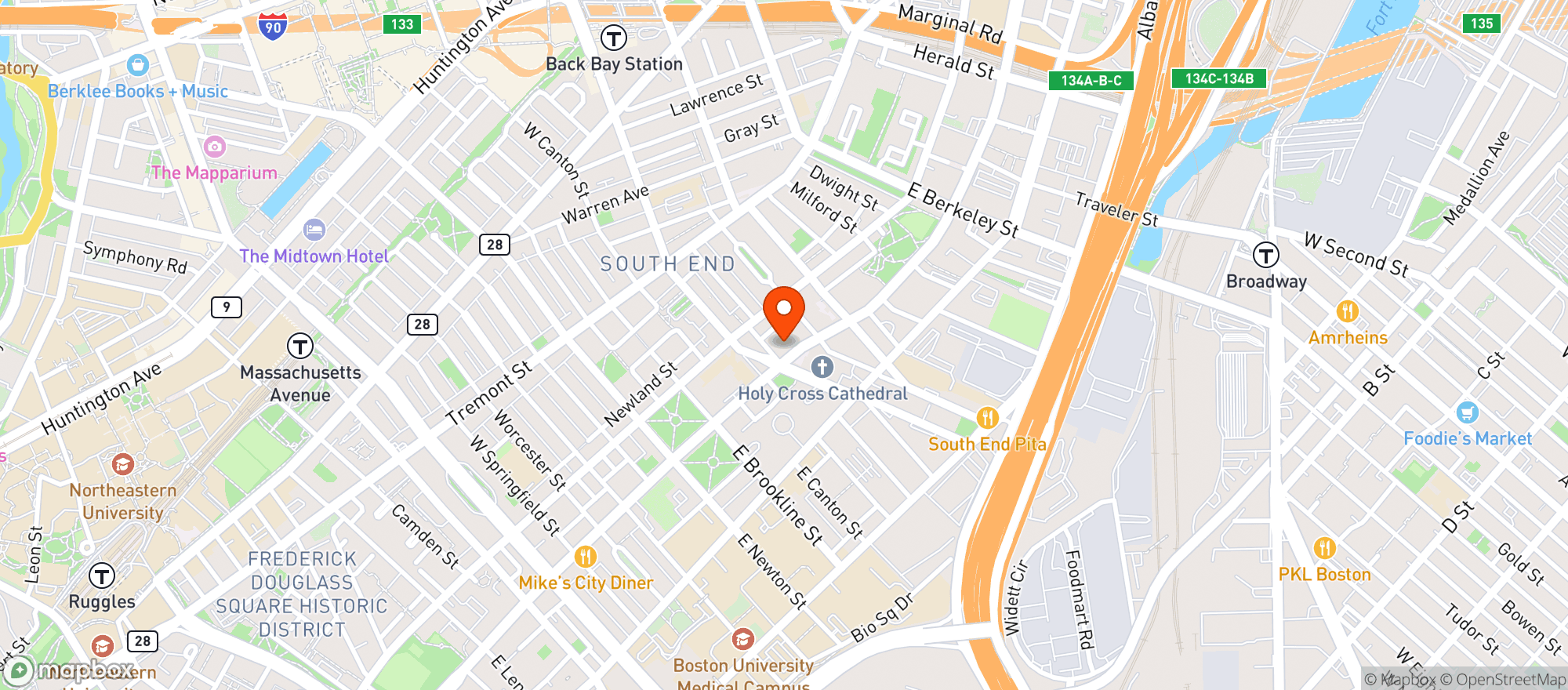 Map showing The Elephant Walk