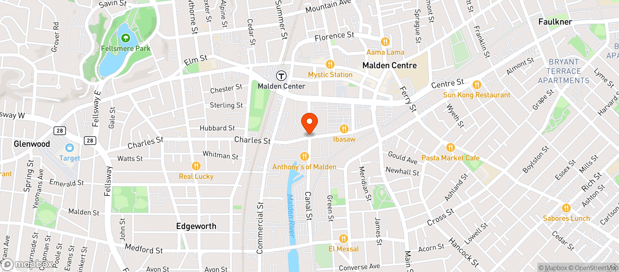 Map showing Stop & Shop