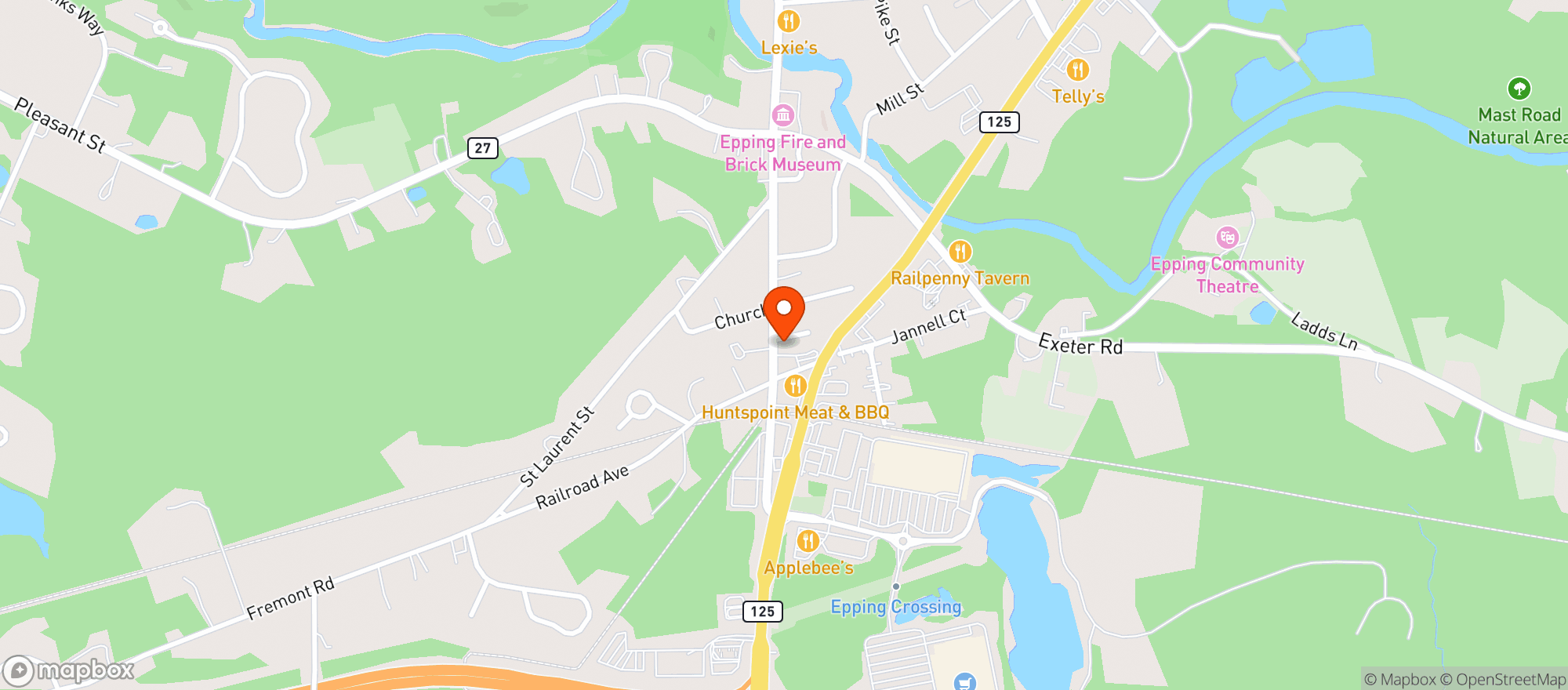 Map showing Greg & Jane's Beer & Wine