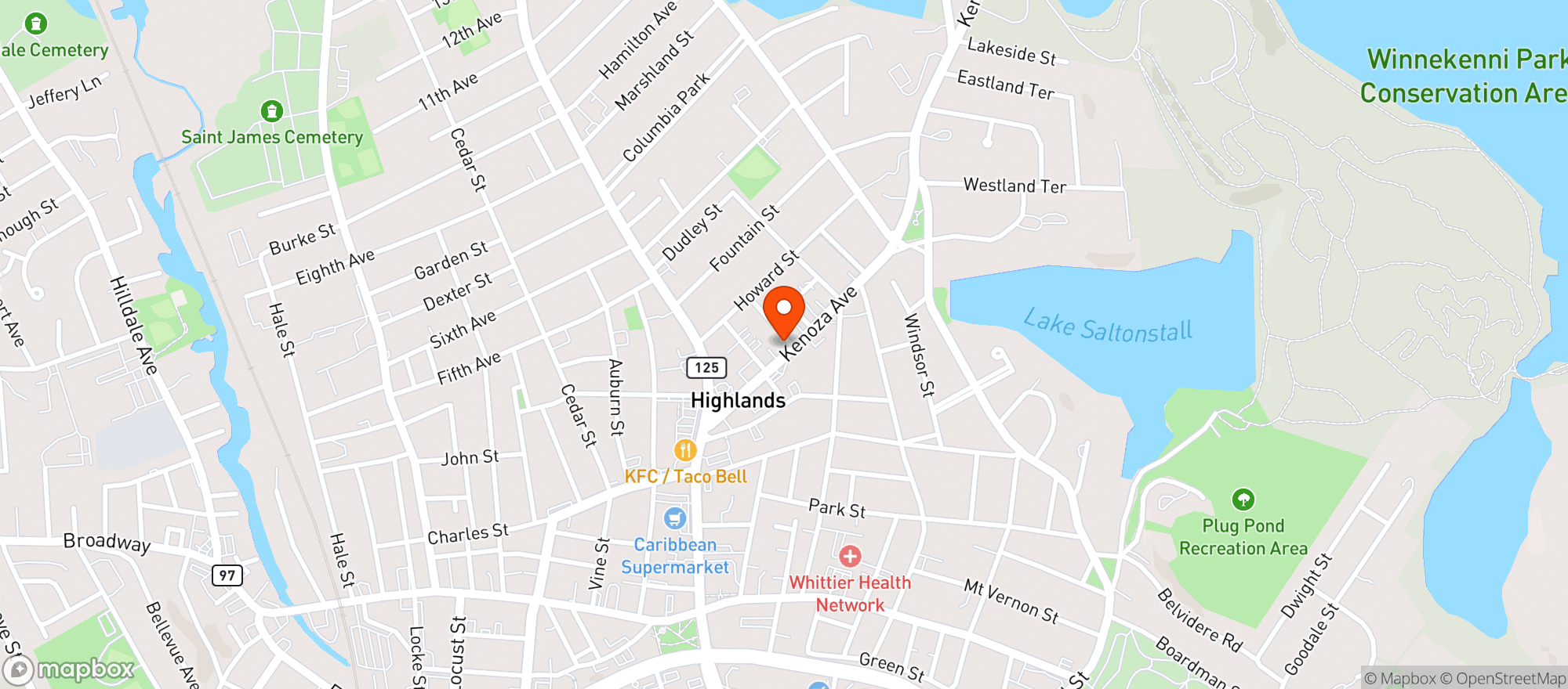 Map showing Chris Ann Liquor's Haverhill