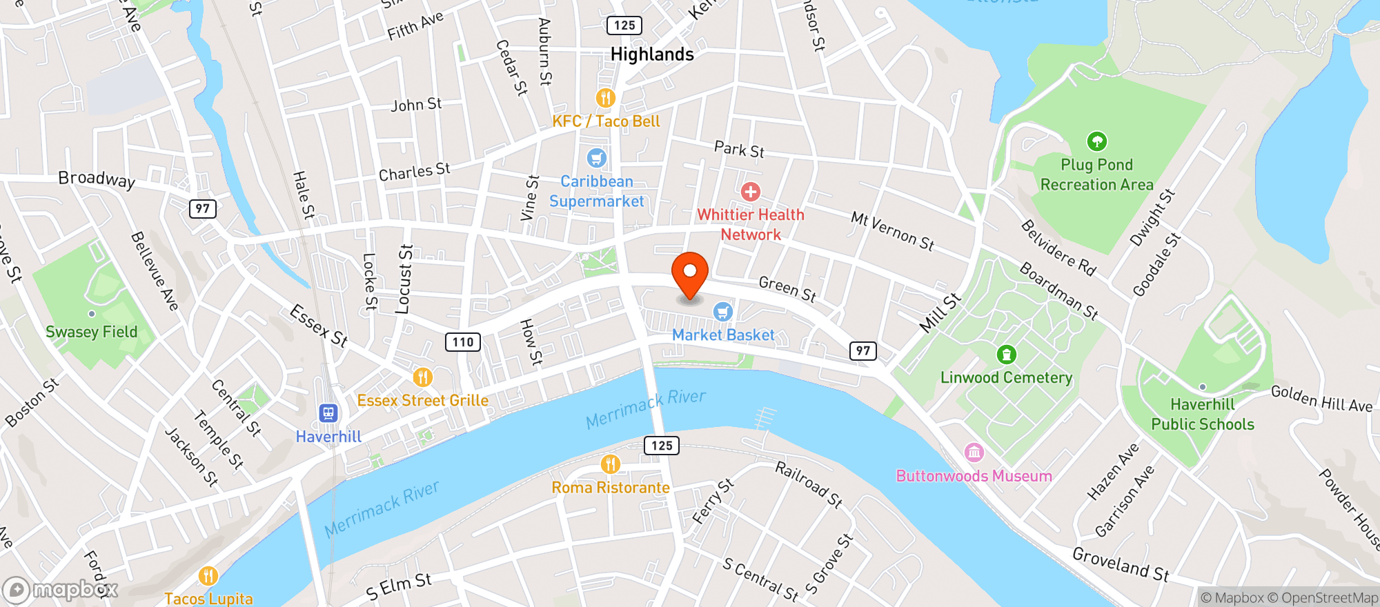 Map showing Central Plaza Wine & Spirits