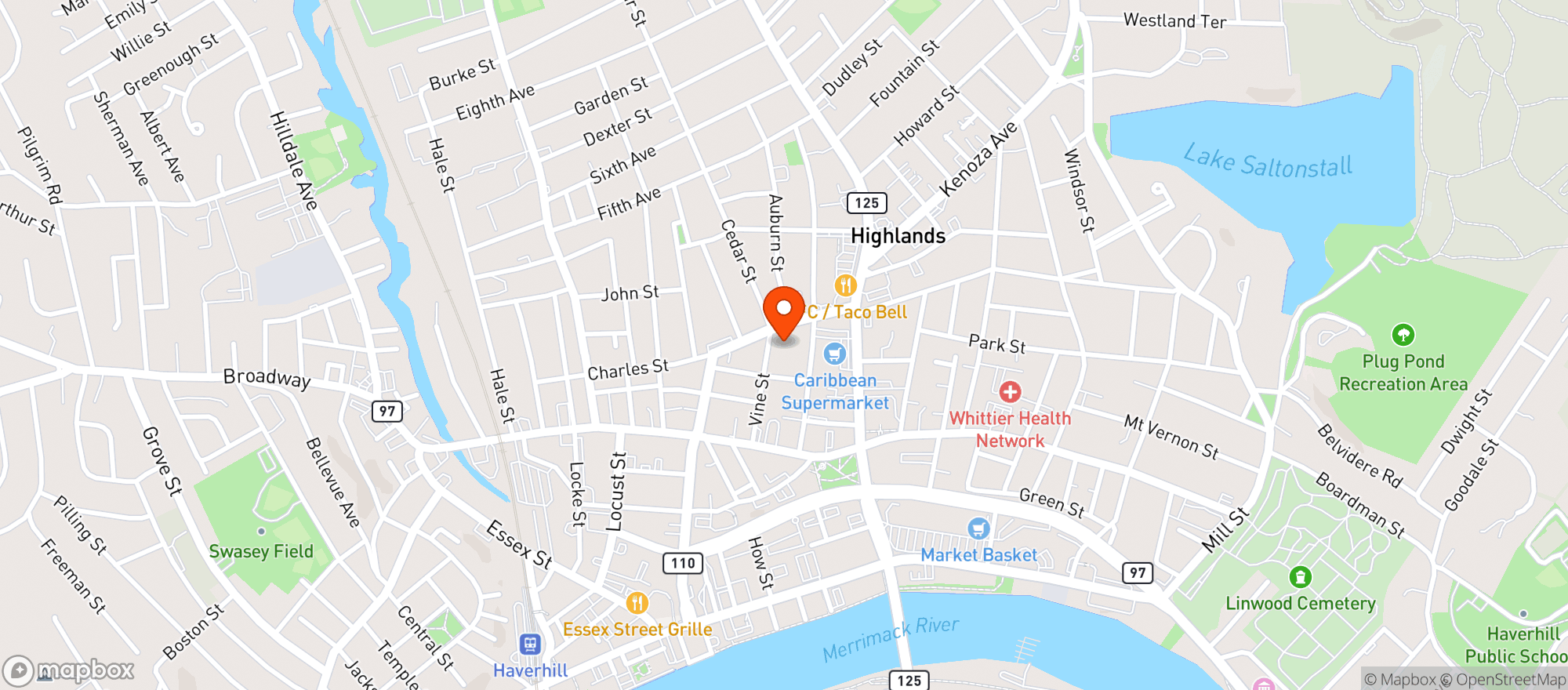 Map showing Convenience Station Haverhill