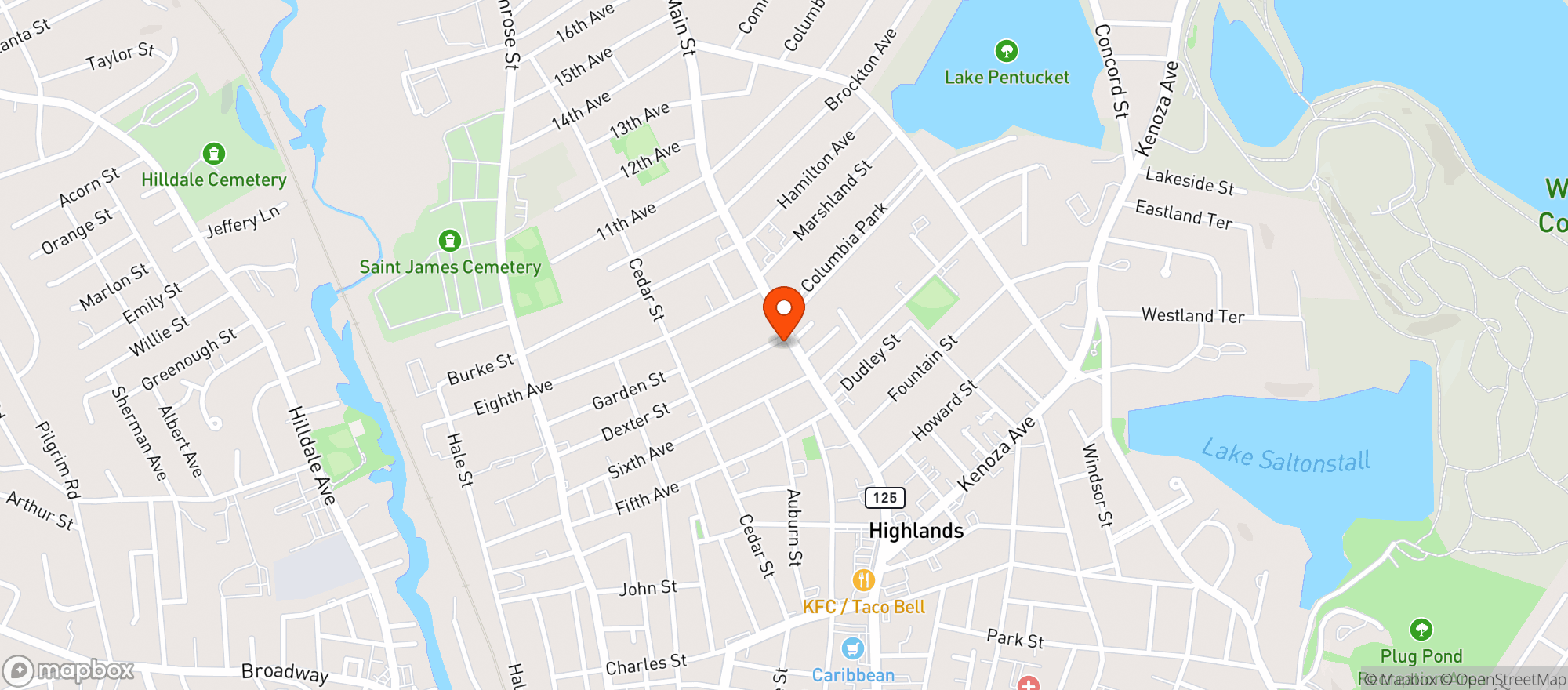 Map showing American Grocery Haverhill