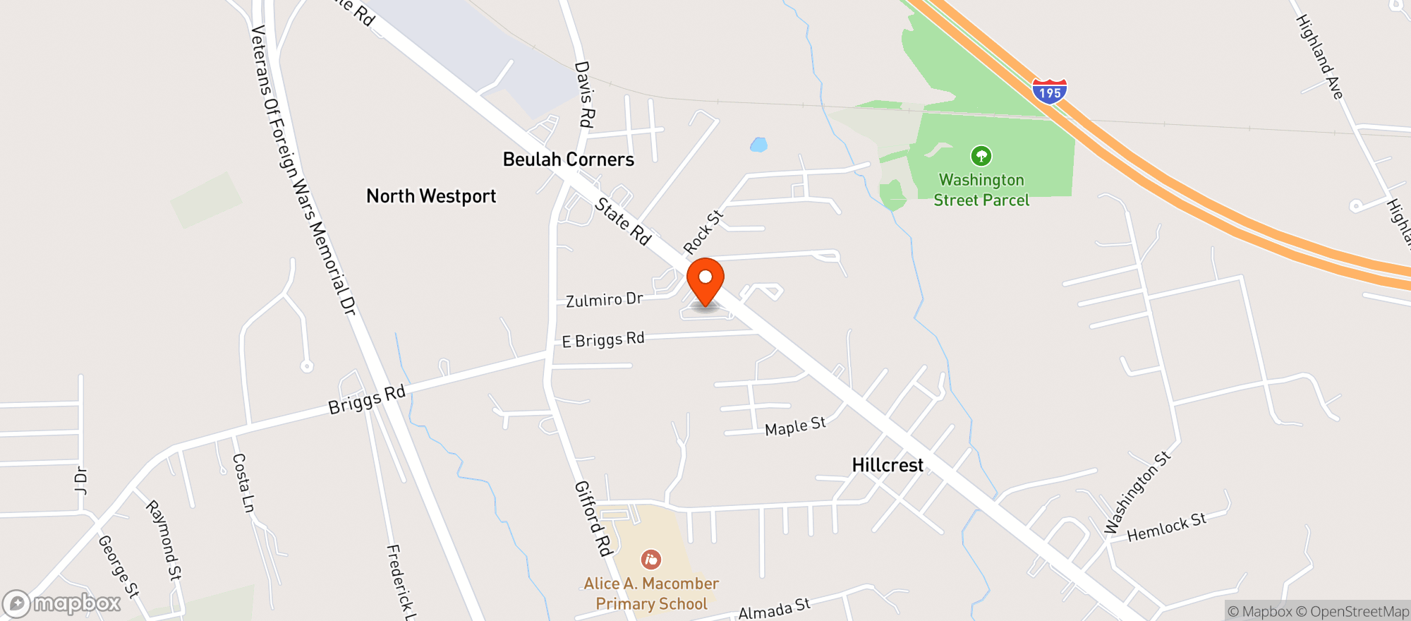 Map showing Westport Wine & Spirits