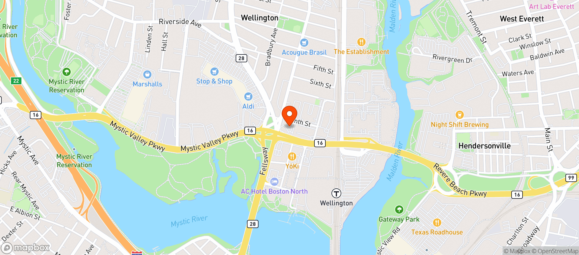 Map showing Kappy's Fine Wine & Spirits