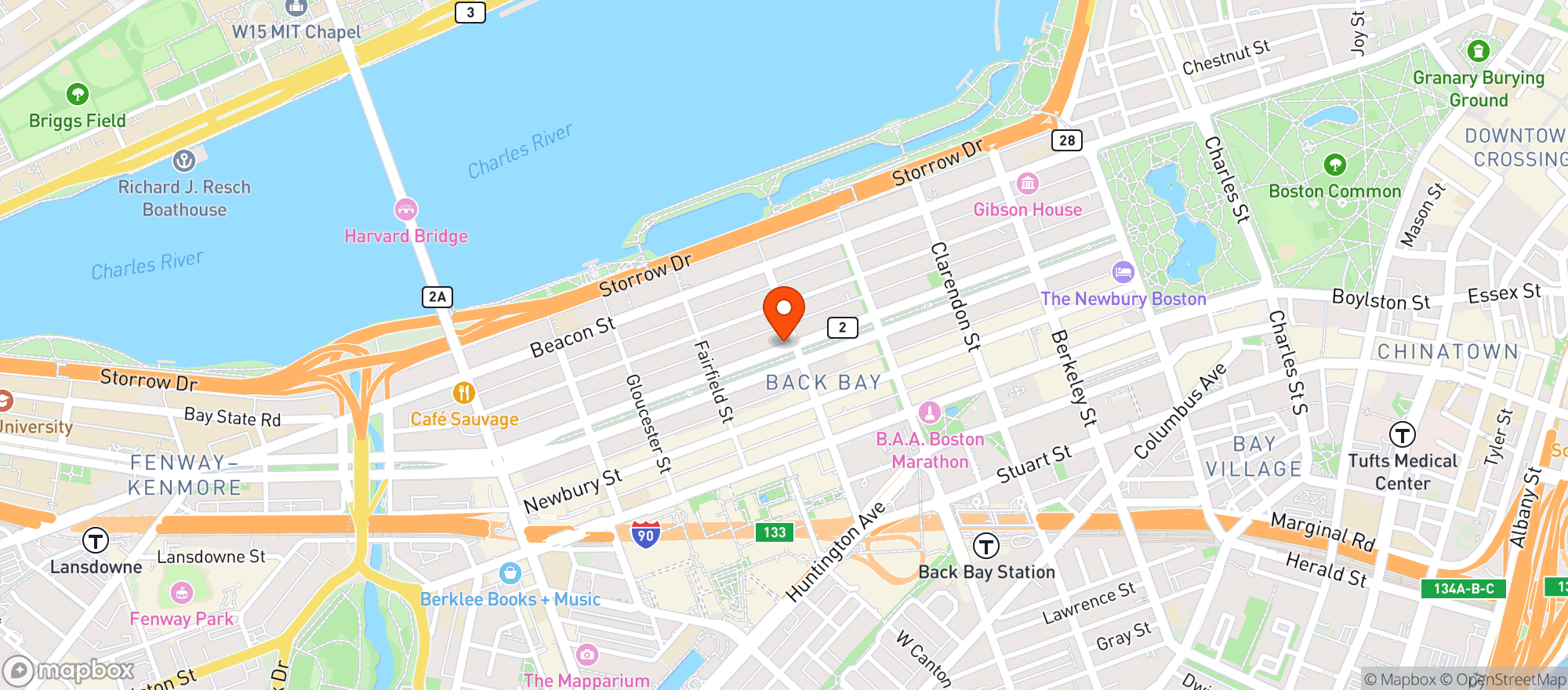 Map showing St Botolph Club