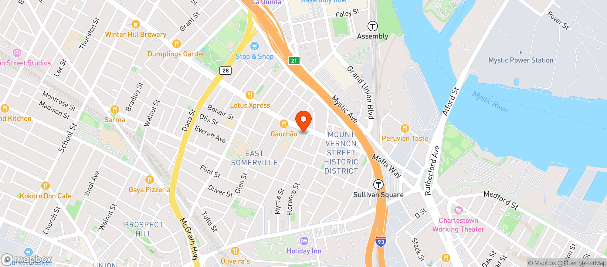 Map showing Tall Order Bar