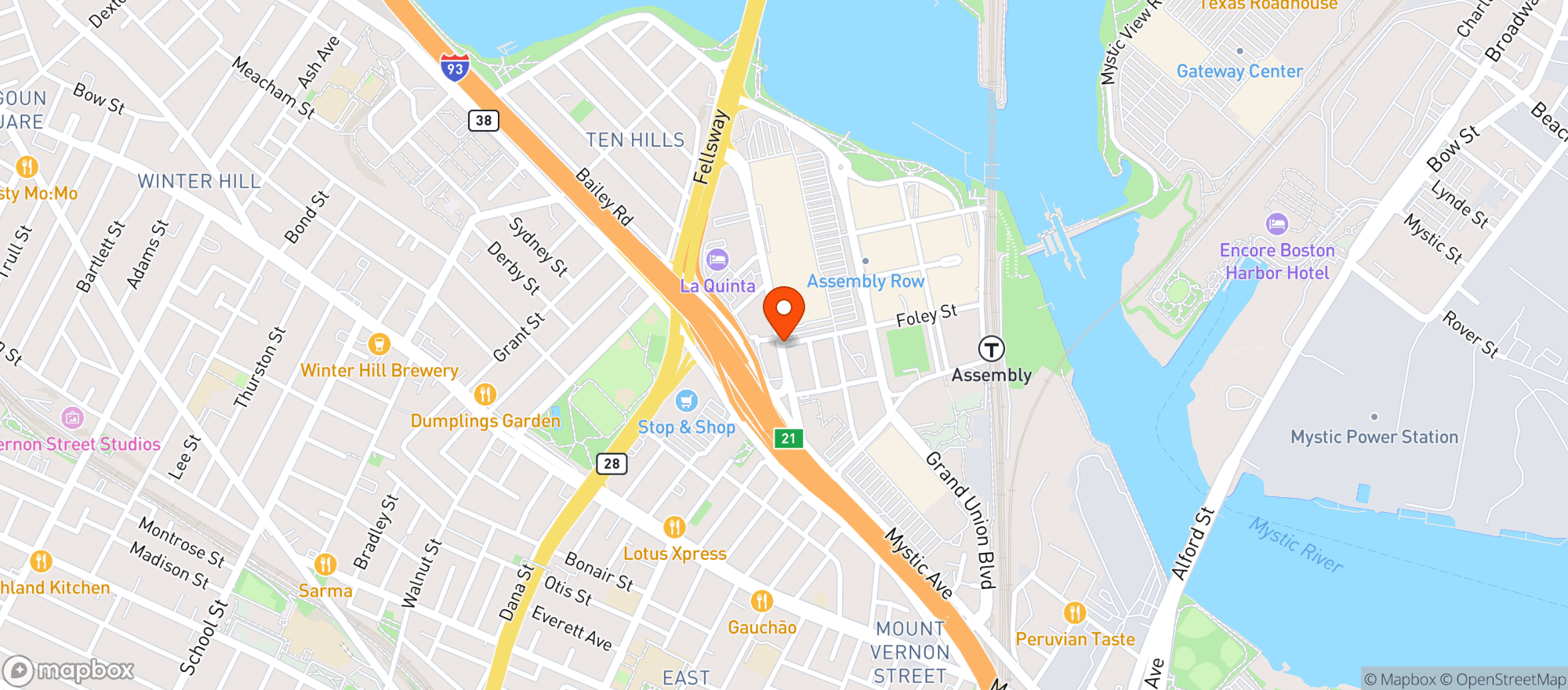 Map showing World Market Somerville