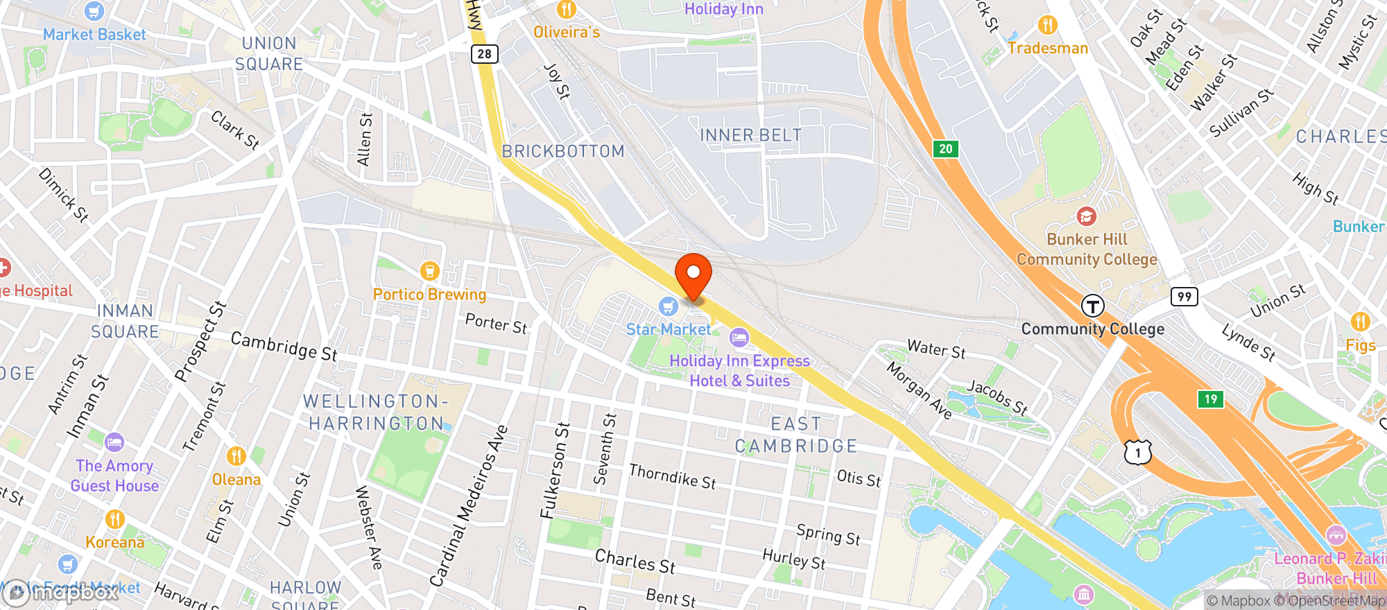 Map showing Shaws - 03580 - Somerville