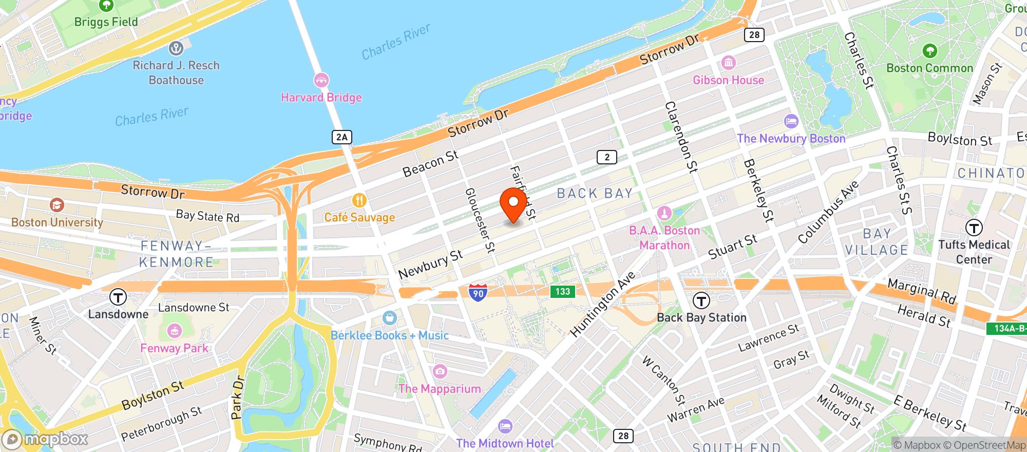 Map showing La Neta Pinche Taco Shop