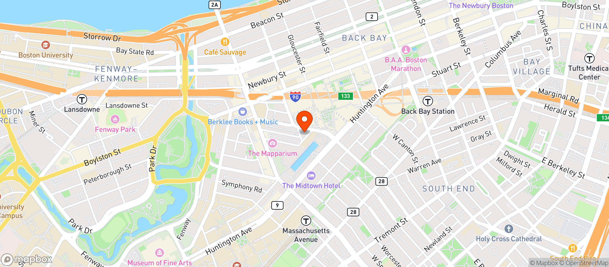 Map showing Four Seasons Hotel