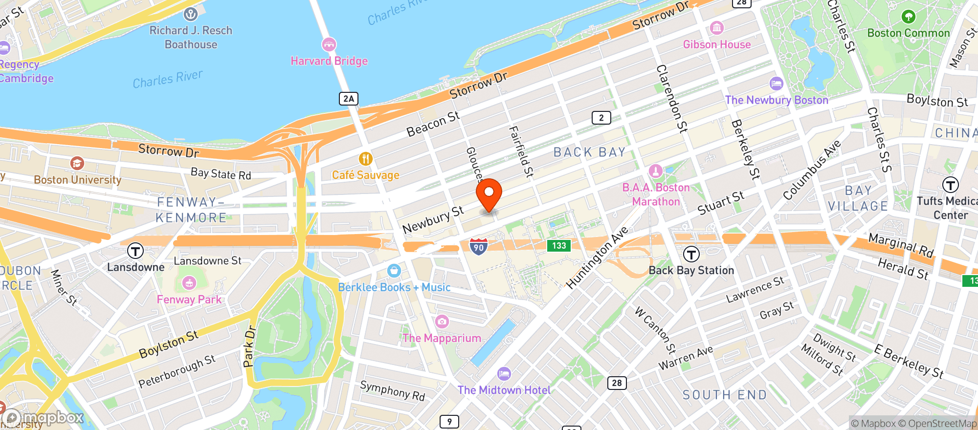Map showing Select Oyster Bar