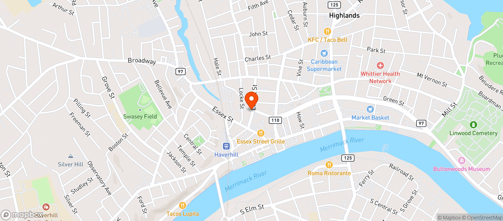 Map showing Liquor Warehouse Haverhill