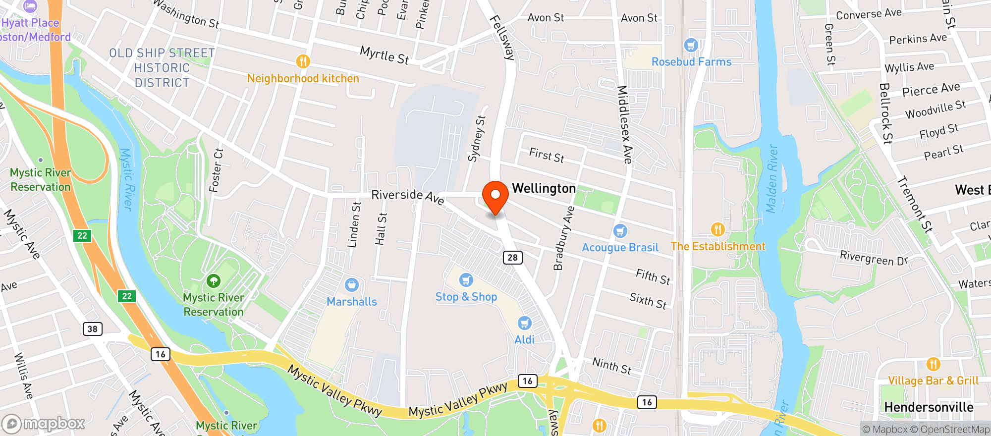 Map showing Stop & Shop