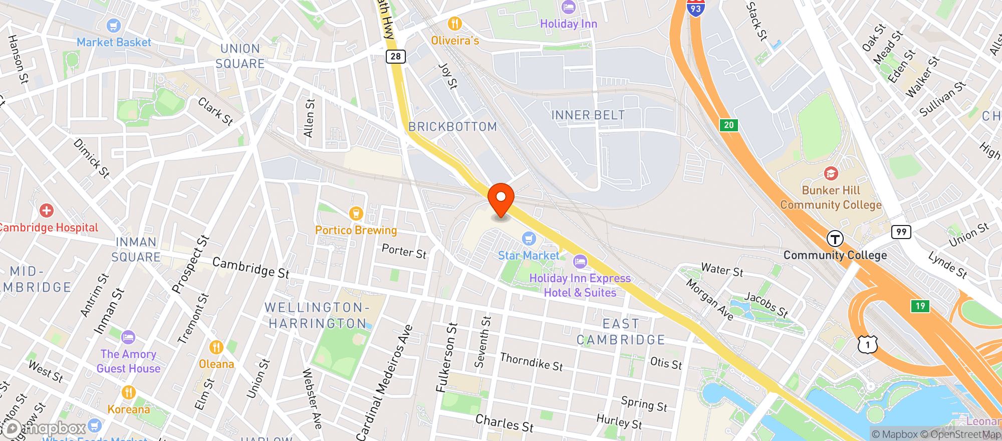 Map showing Liquor Junction Somerville