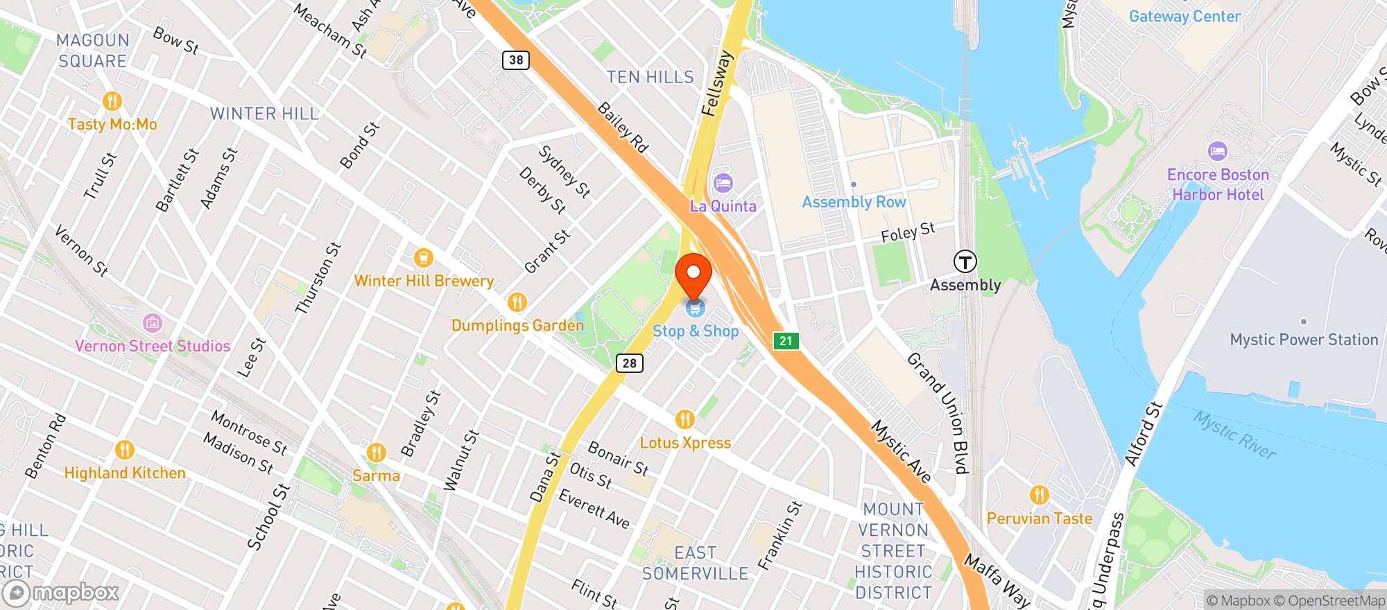 Map showing Stop & Shop #498