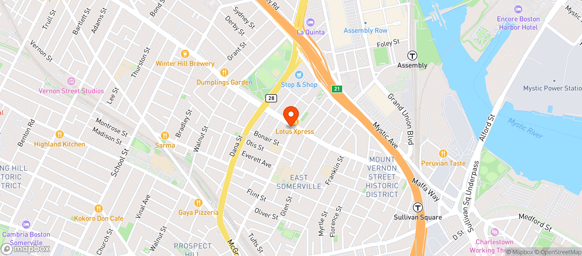Map showing Joes Liquor