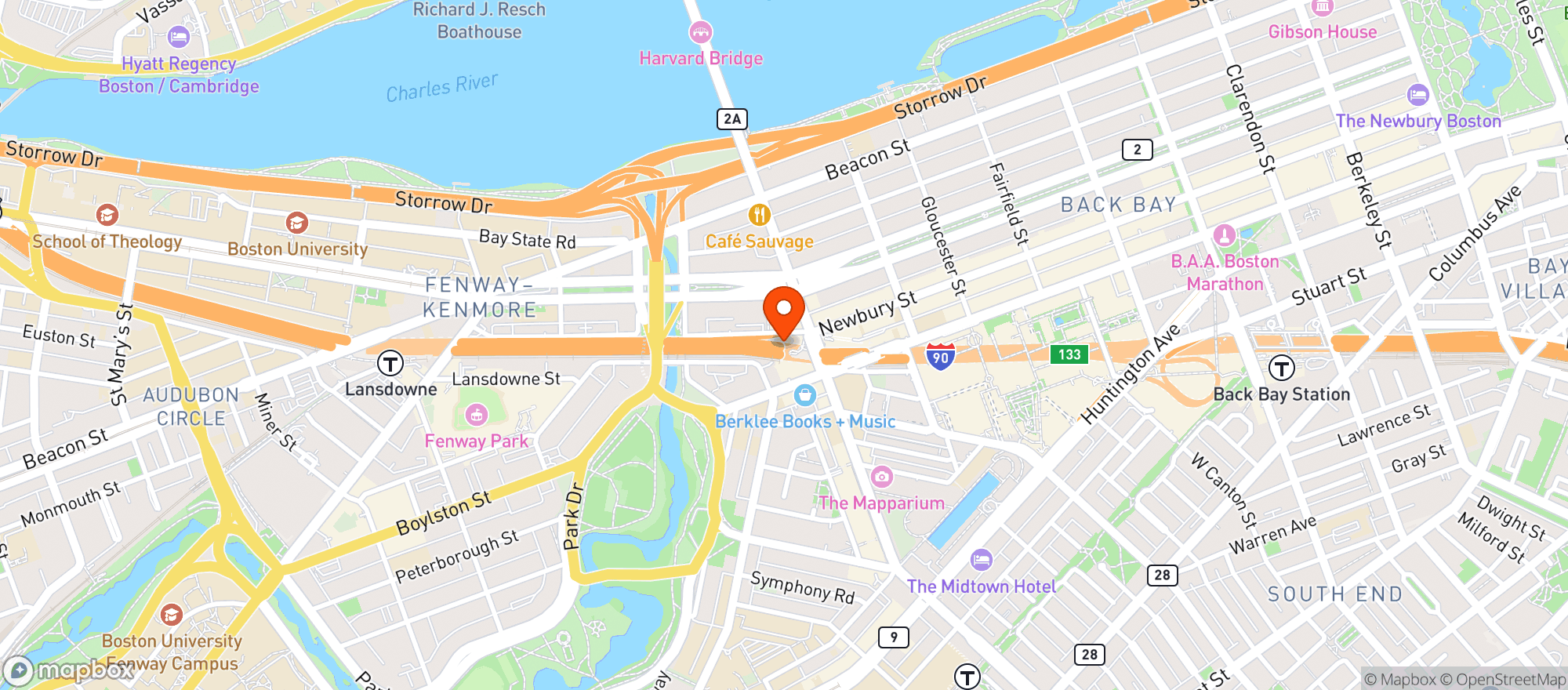 Map showing Rosa Y Marigold