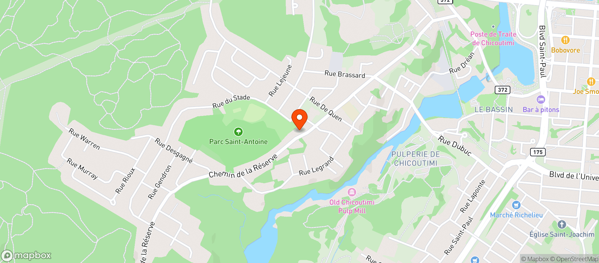 Map showing Intermarche Escoumins #8094