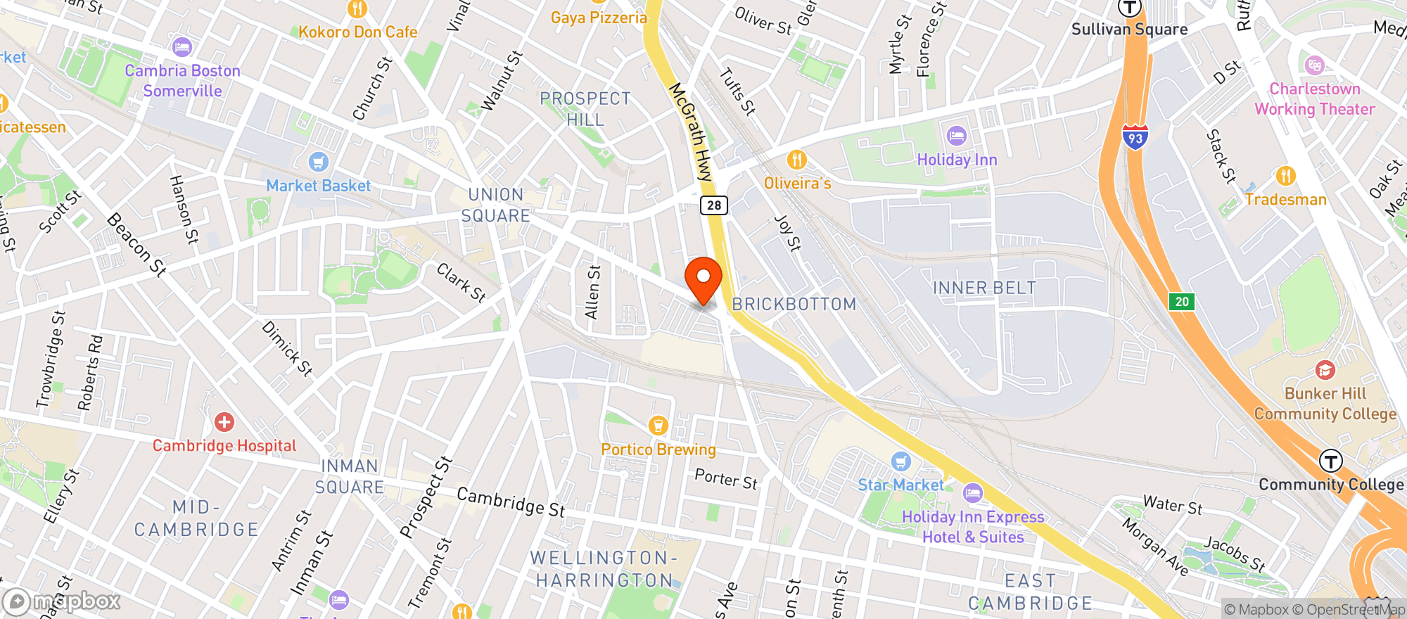 Map showing Target