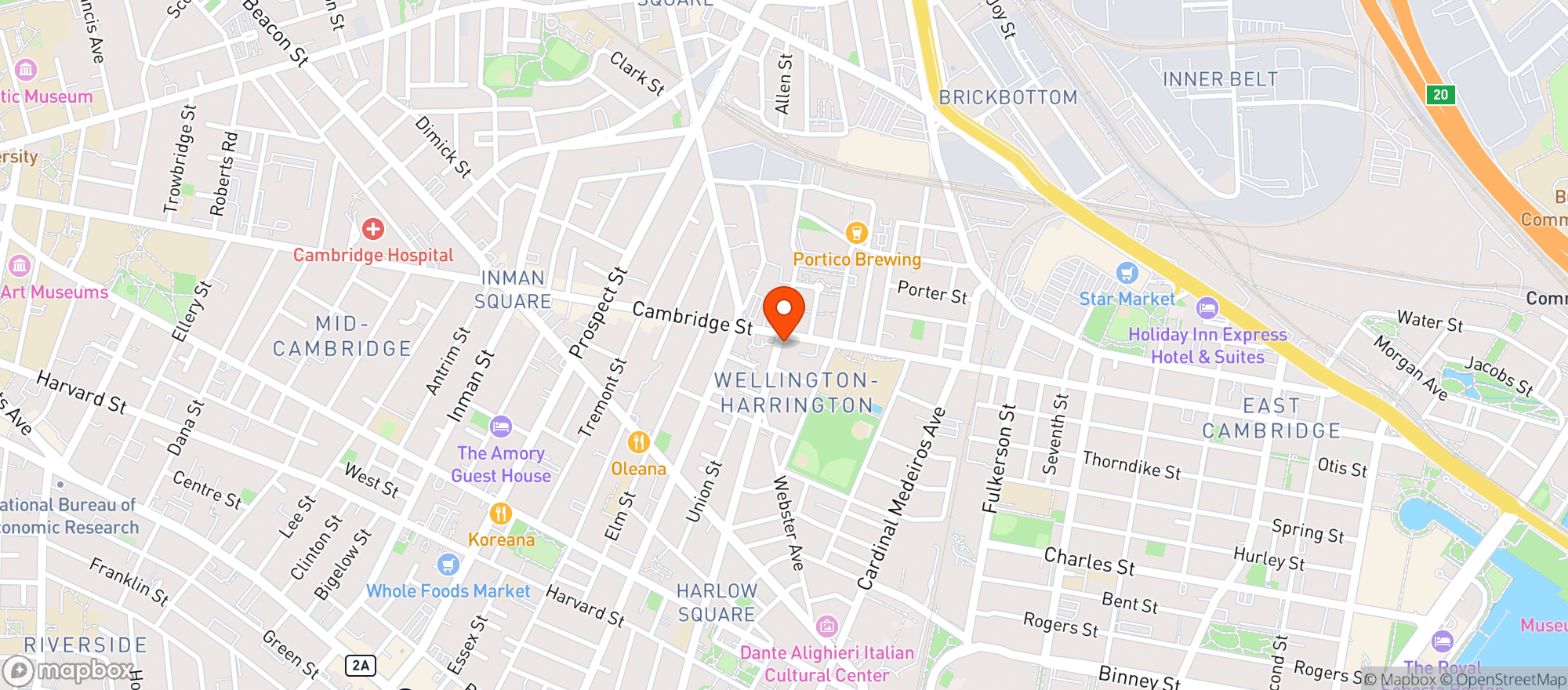 Map showing Blue River Terps - Cambridge