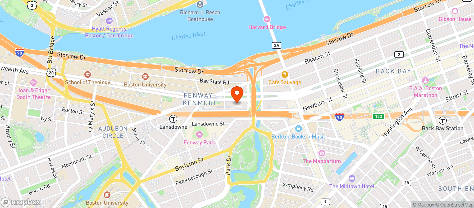 Map showing The Kenmore