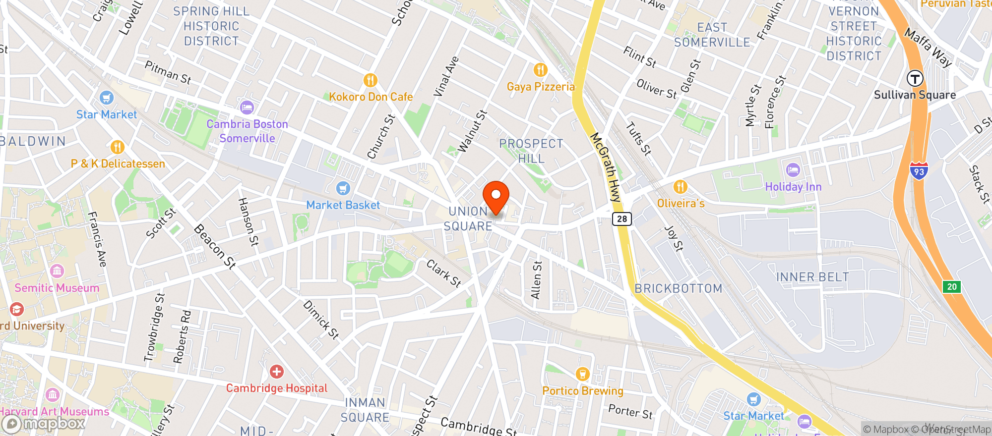 Map showing Cookies (union Leaf) - Somerville