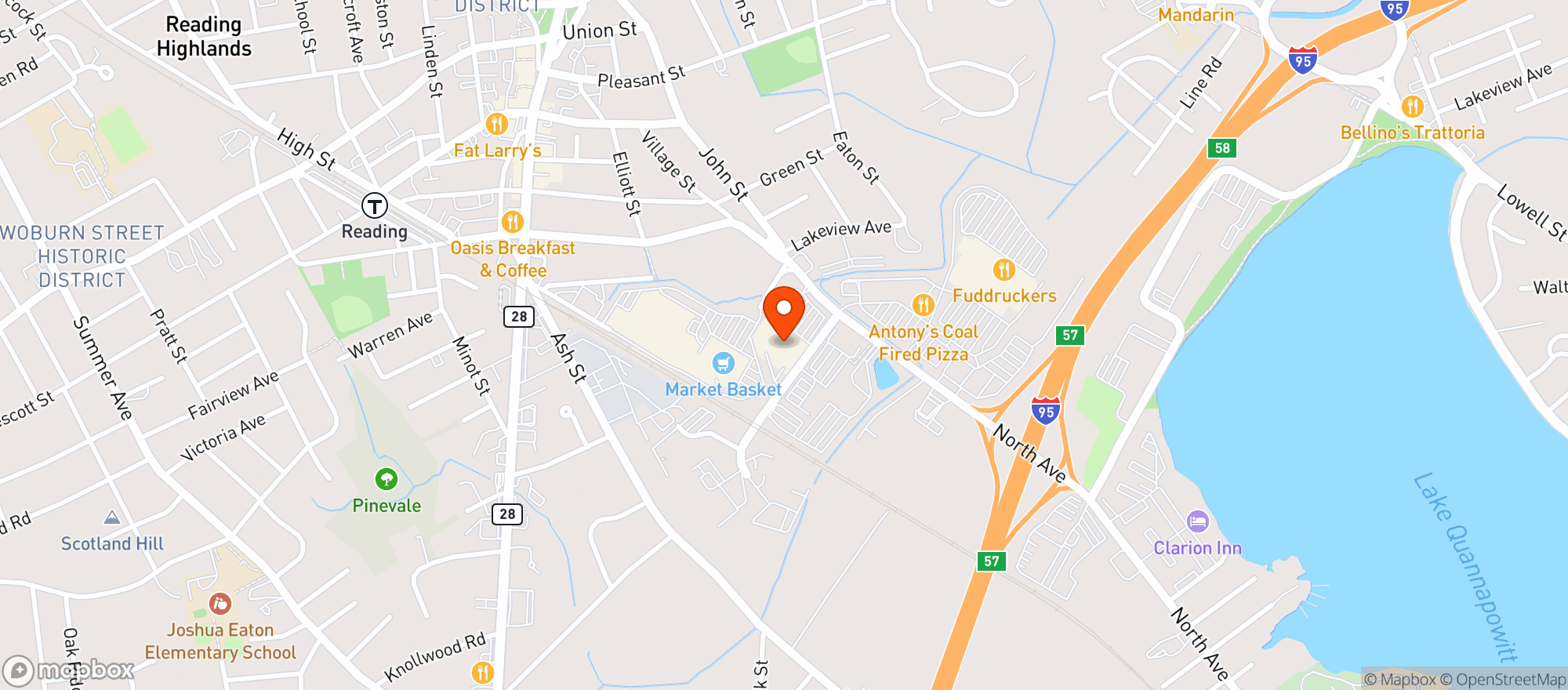 Map showing STOP & SHOP