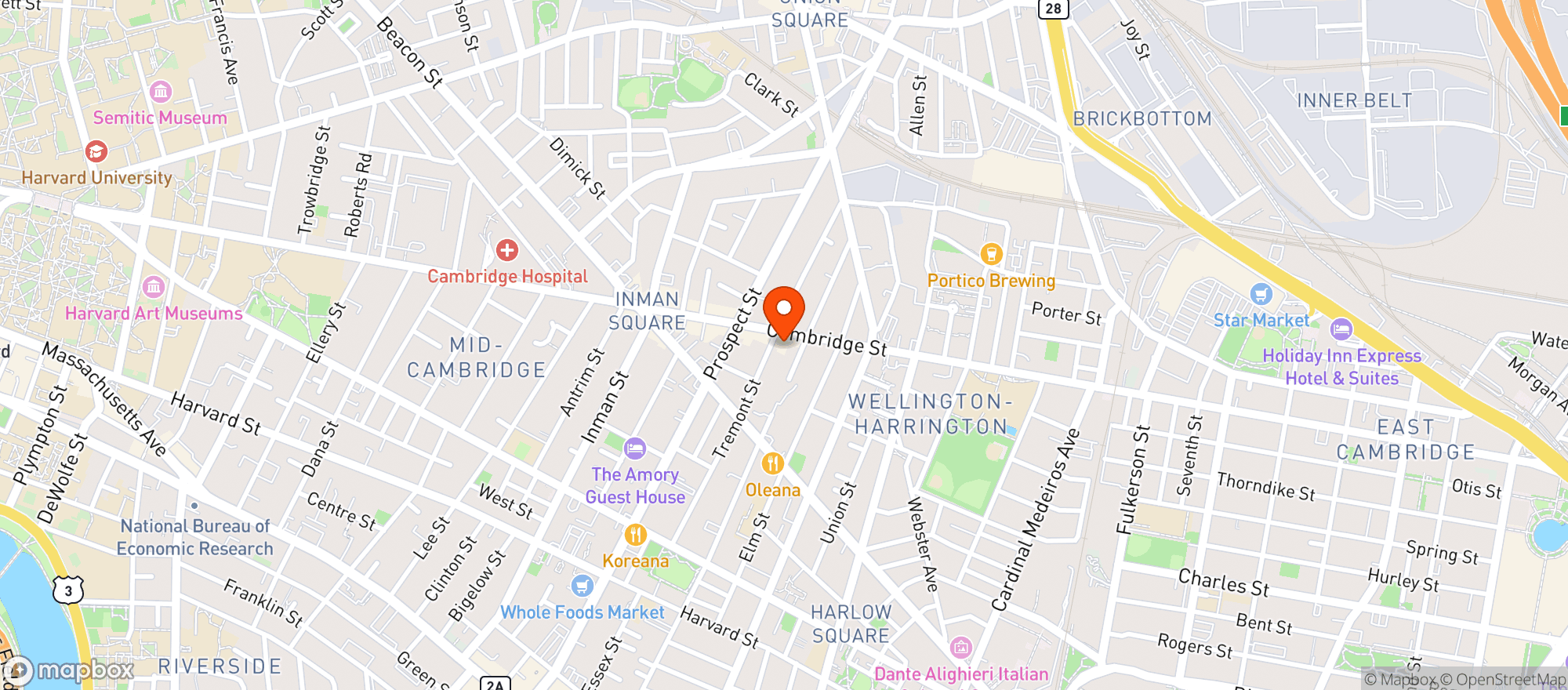 Map showing Puritan & Company