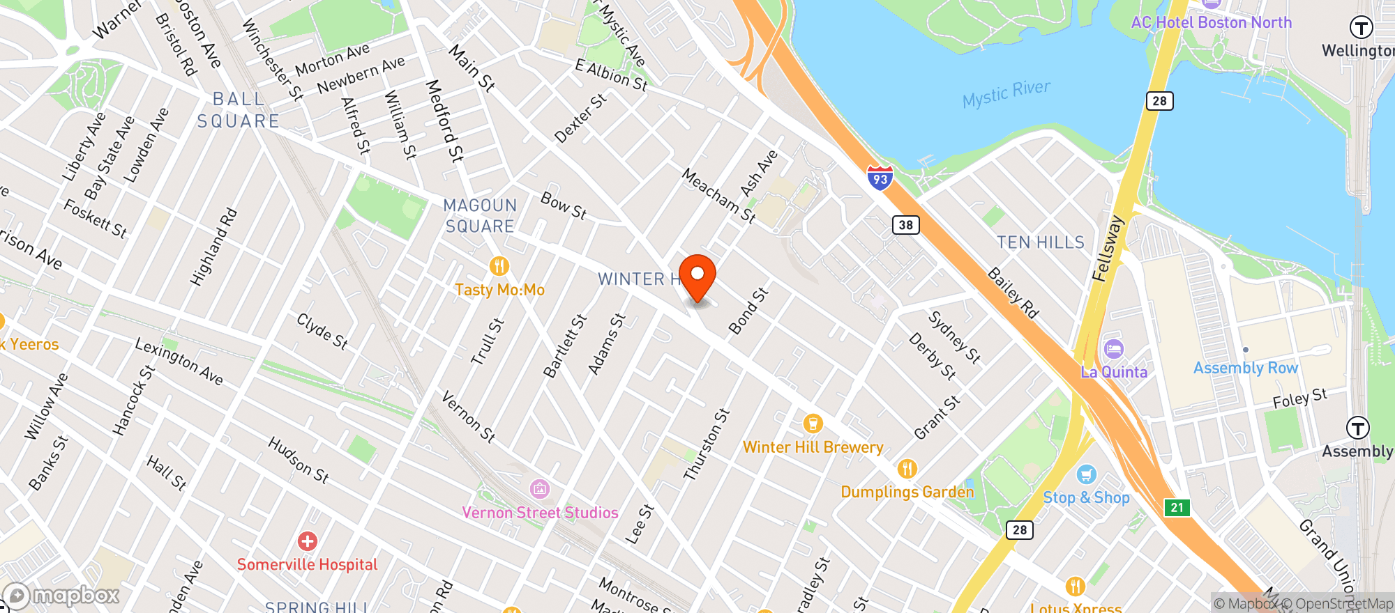 Map showing Proof Somerville