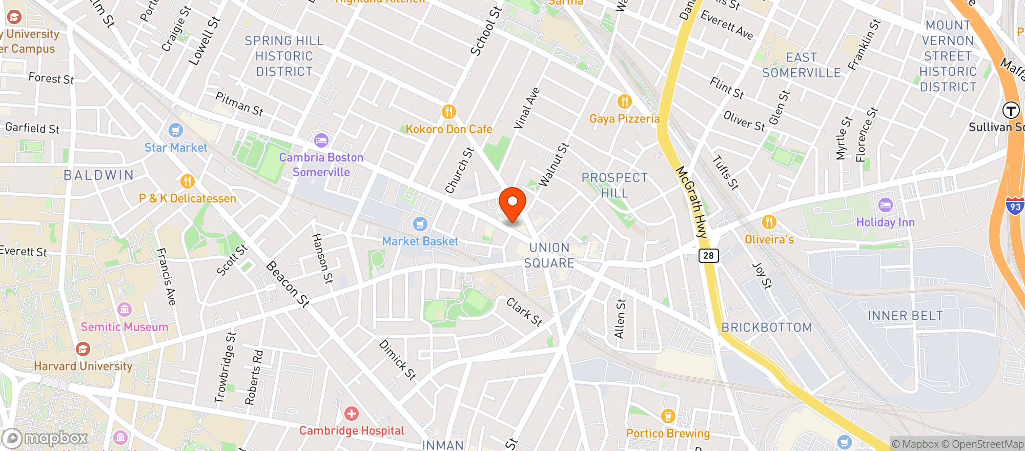 Map showing Liberty Somerville