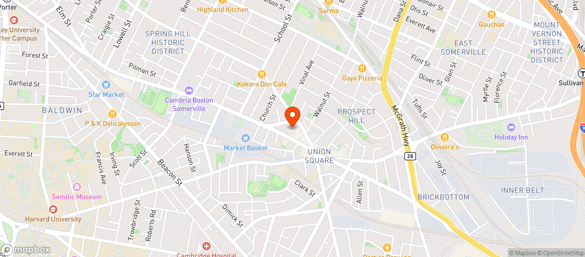Map showing Green Tiger & Co