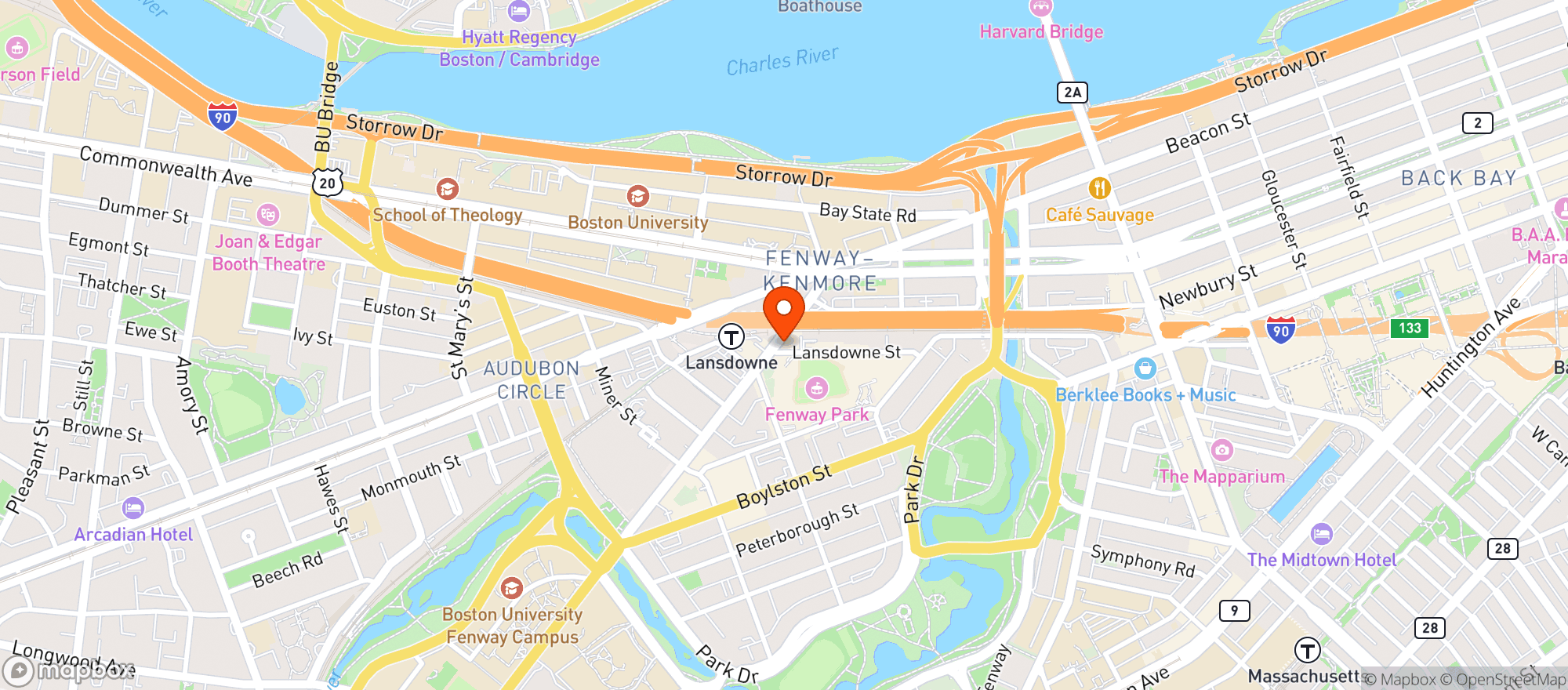 Map showing Cask & Flagon