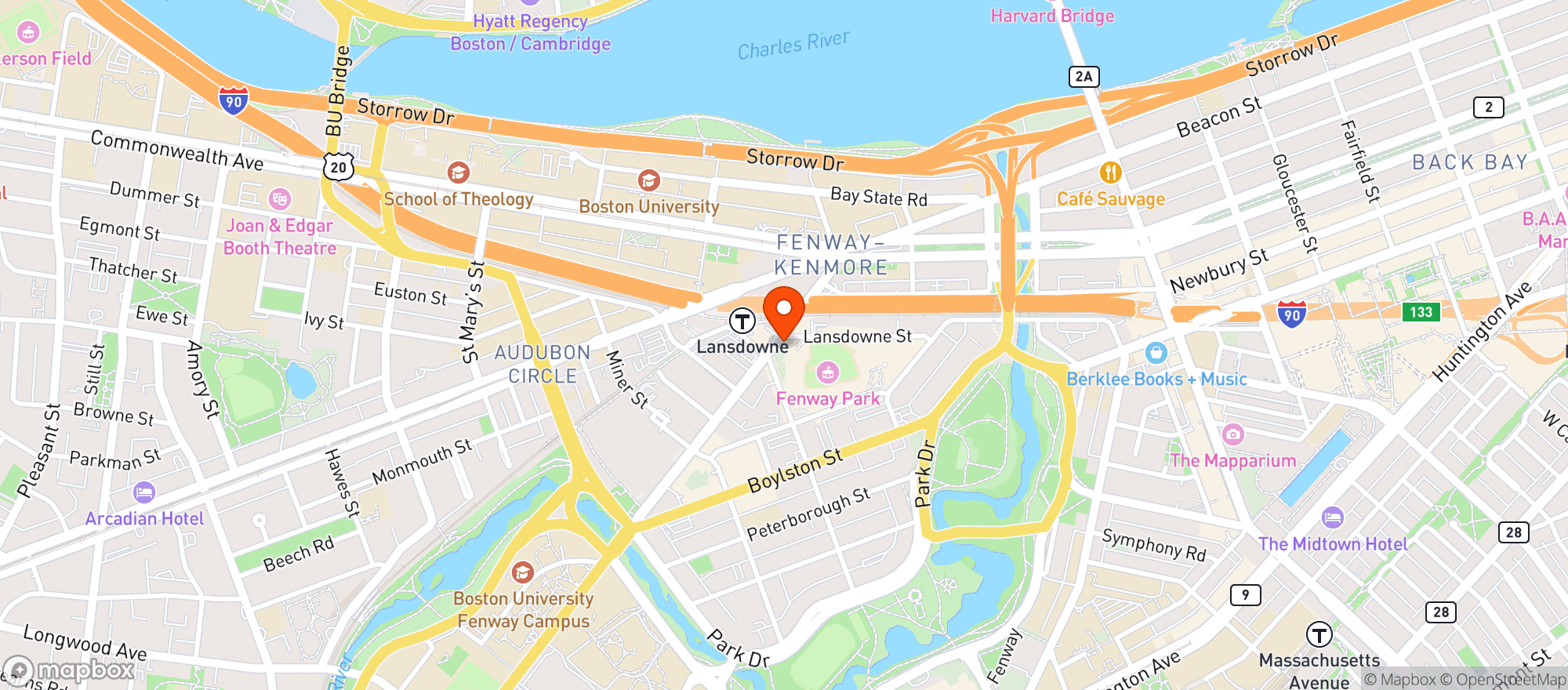 Map showing Game On