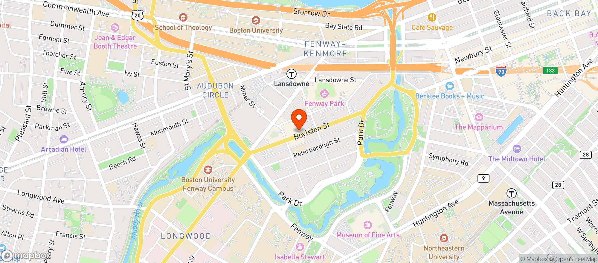 Map showing Eventide